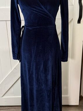 Baltic Born Velvet Wrap Maxi Dress XS